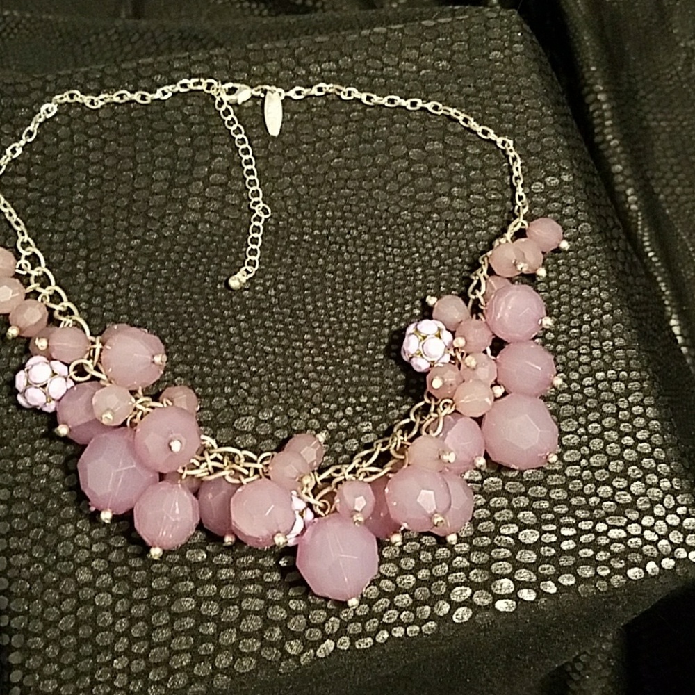 New York & Co purple beaded necklace